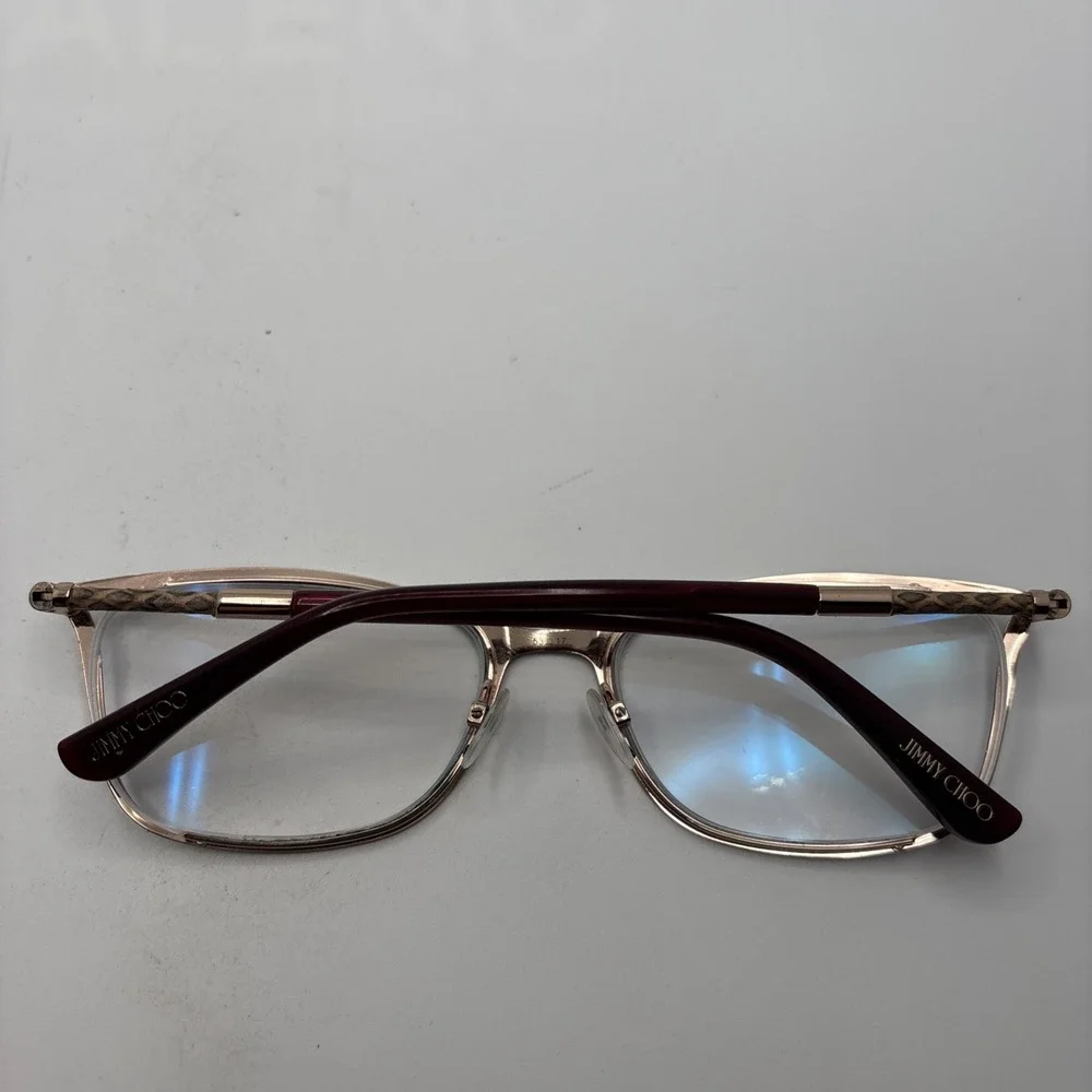 Jimmy Choo 134 J6Y Women's Red Butterfly Eyeglasses Frames 53-17 135 Italy #821